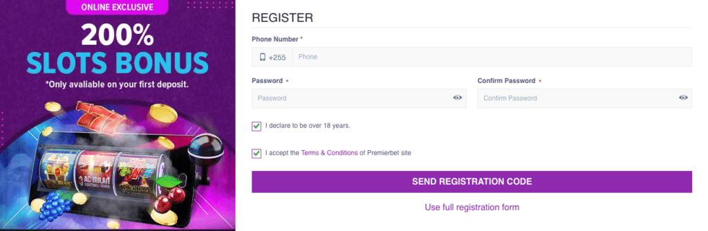Premier Bet Aviator registration